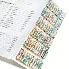 Floral Laminated Bible Tabs for Women & Men 75pcs