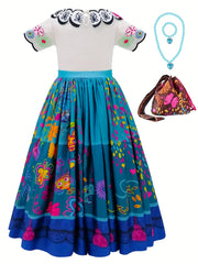 Toddler Princess Halloween Cosplay Dress Costume with Accessories