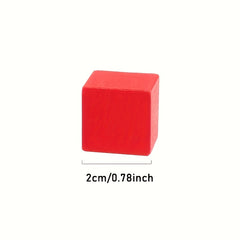 Vibrant Wooden Building Block Set Colorful Cubes Math & Geometry Puzzle