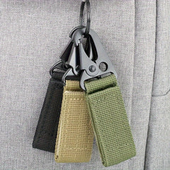3pcs Outdoor Nylon Mountaineering Hooks Carabiner Buckles Key Bag Accessories