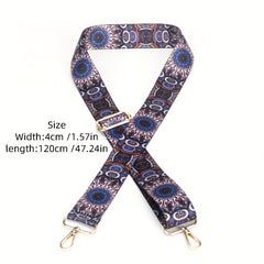 Colorful Floral Shoulder Strap Ethnic Style Wide Purse & Guitar Strap