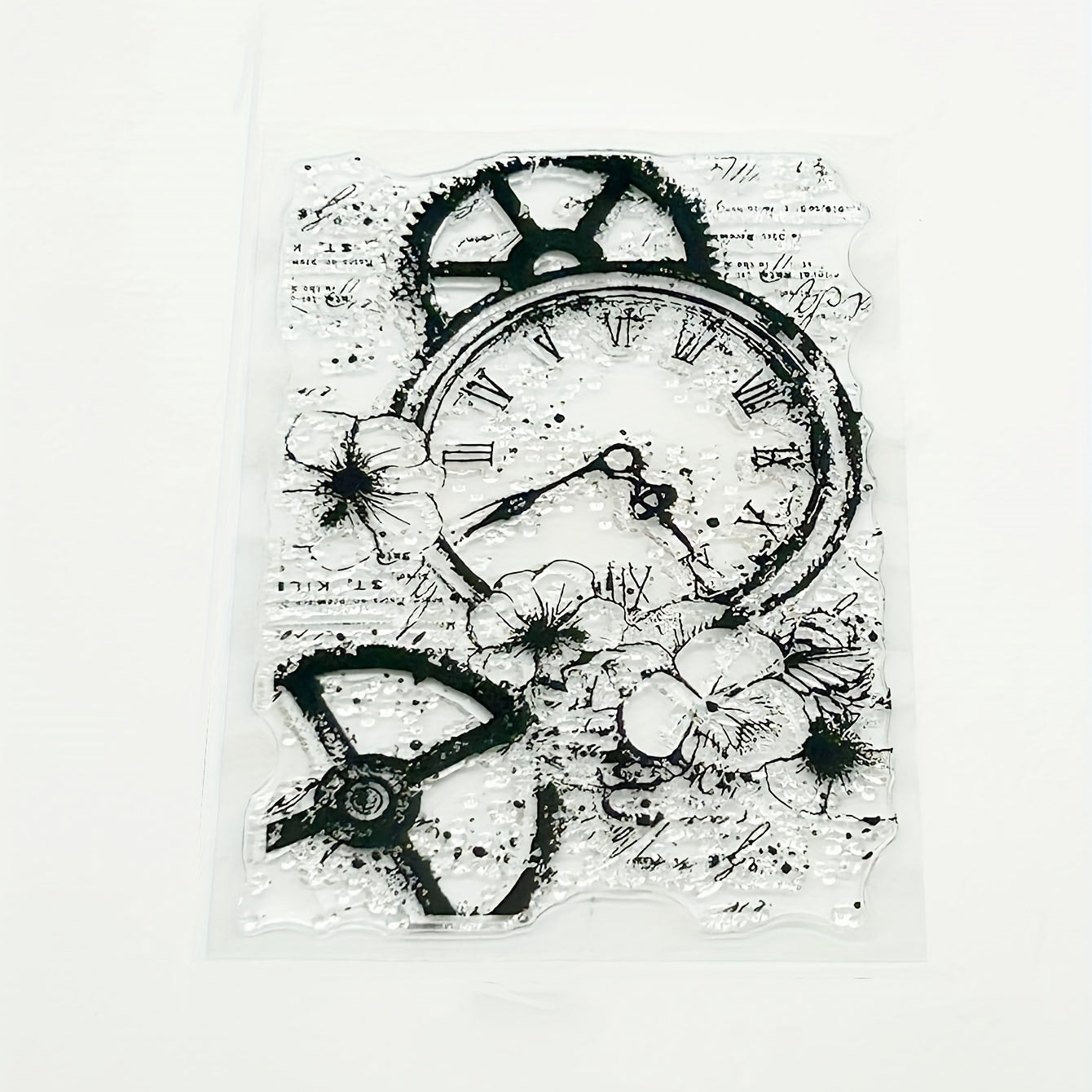 Clock Stamp Painting Tool DIY Scrapbook Decoration Silicone Stamp