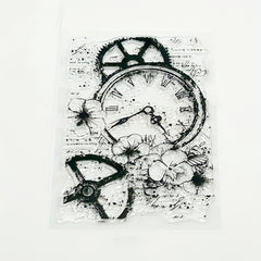 Clock Stamp Painting Tool DIY Scrapbook Decoration Silicone Stamp