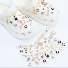 25pcs Crystal Shoe Charms Clog Shoes Decoration Bling Chain Jewelry Accessories