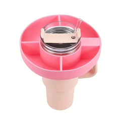 Solid Silicone Snack Bowl For 40oz Cup with Handle, Reusable Snack Tray Ring