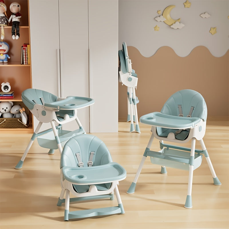 4-In-1 Baby High Chair Child Feeding Height Convertible Removable Tray