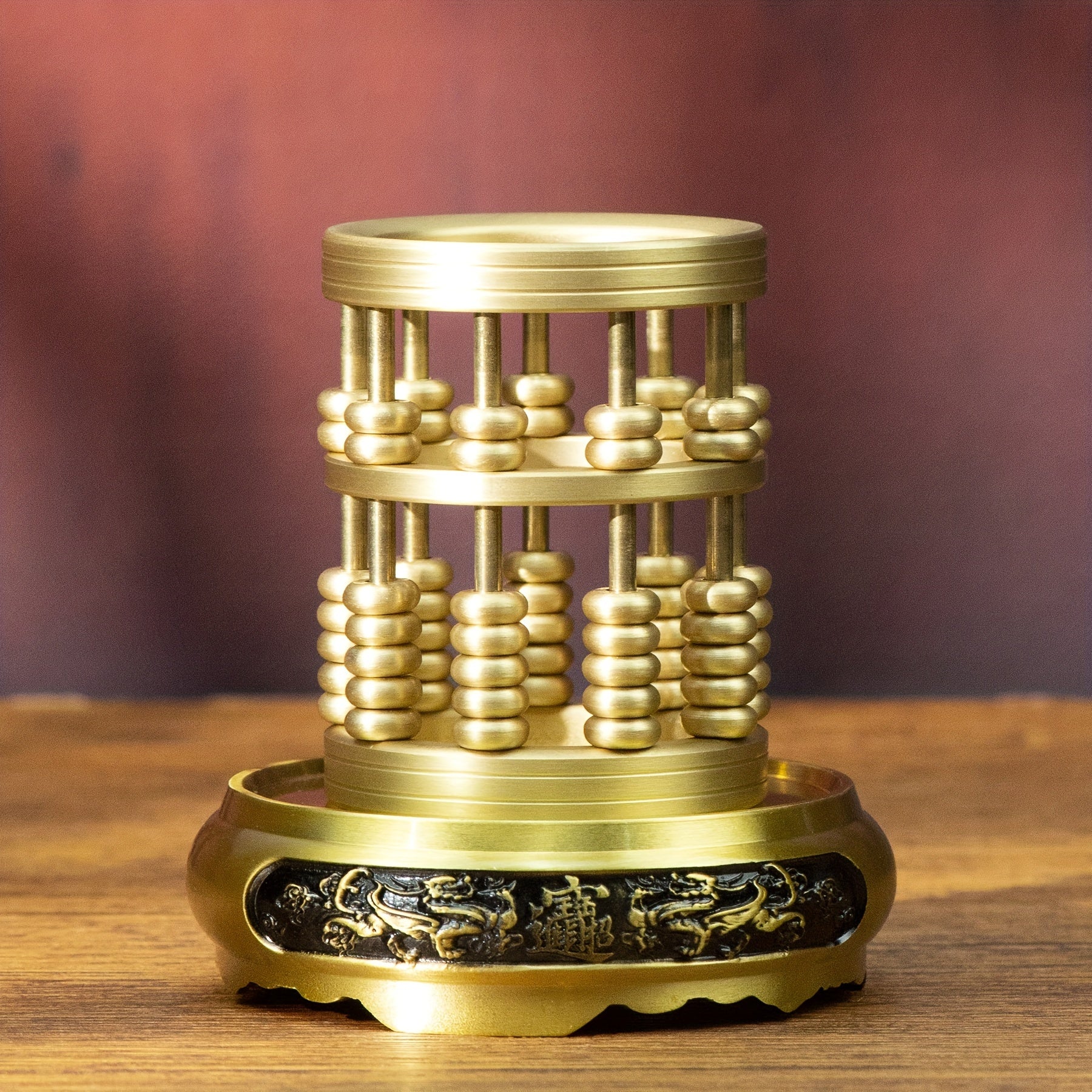 Copper Pen Holder Abacus Home Decoration Gift Creative Pen Holder