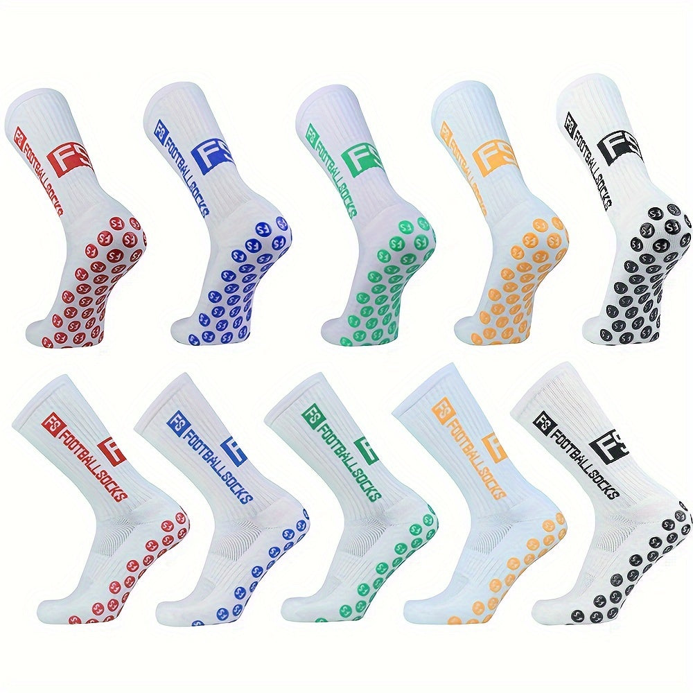 Non slip Football Socks With Grip Pads Breathable Wear resistant Soccer Socks