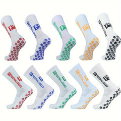 Non slip Football Socks With Grip Pads Breathable Wear resistant Soccer Socks