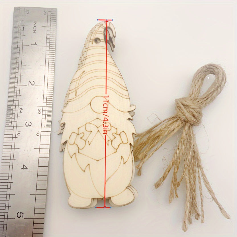 10pcs Dwarf Wood Chip Blanks DIY Ornaments Hand-painted Crafts