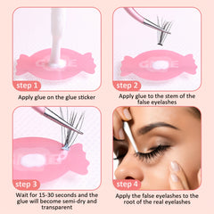 2pcs Transparent Strip Lash Adhesive Waterproof Eyelash Glue 0.34 Oz