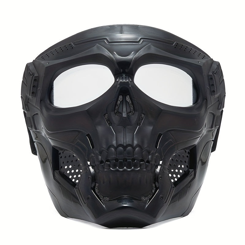 Skull Mask Full Face Tactical Masks PC Lens Halloween Motorcycle Goggles