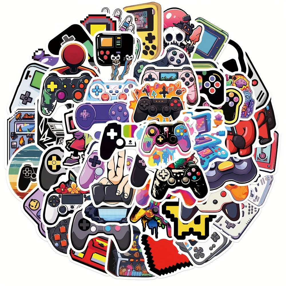 50pc Cartoon Gamepad Stickers for Water Car Computer Guitar