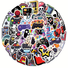 50pc Cartoon Gamepad Stickers for Water Car Computer Guitar