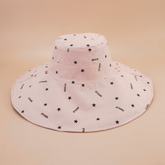 Sunscreen Bucket Hat Reversible UV Protection Fisherman Cap Star Print