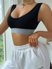 Colorblock Sports Bra Comfy & Breathable Stretch Intimates