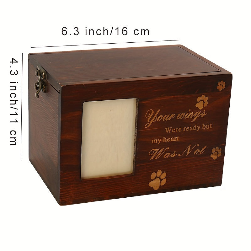 Dog Memory Box Photo Frame Pet Ashes Urn