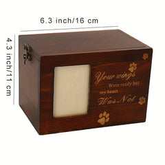 Dog Memory Box Photo Frame Pet Ashes Urn