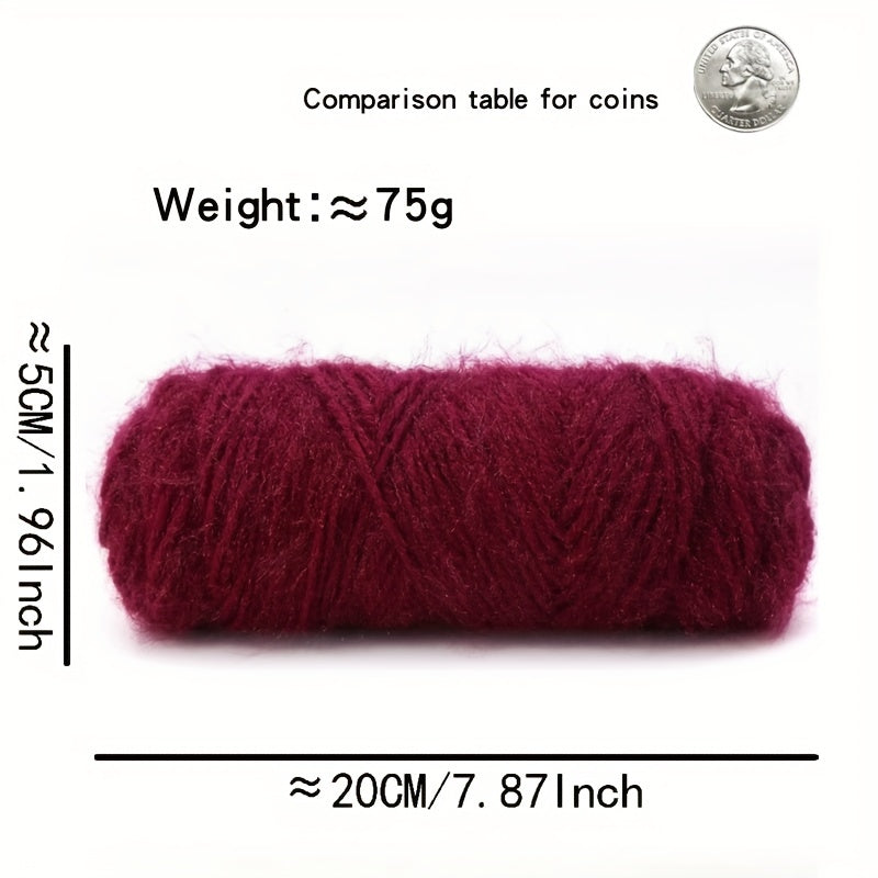 5 balls Wool Blend Yarn for Scarf DIY Crocheting and Knitting