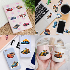 50pcs Racing Car Stickers Waterproof Vinyl Decals Laptop Skateboard Phone Water