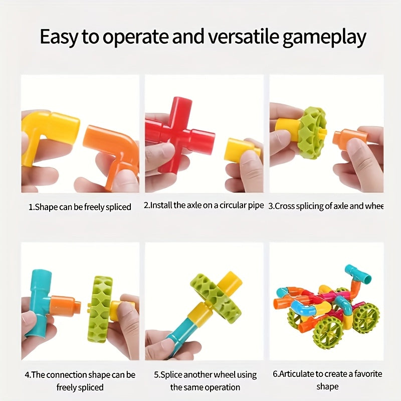 50pcs Water Pipe Building Blocks Set for Skill Building Creative Gift