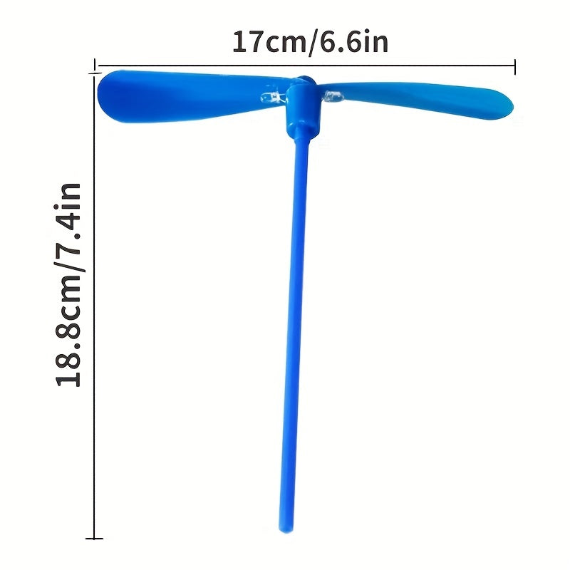 Luminous Plastic Bamboo Dragonfly Flying Toys for Field Camping