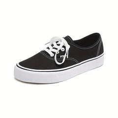 Women's Flat Skate Shoes Casual Round Toe Low Top Walking Sneakers