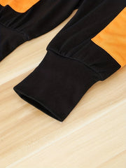 2pcs Baby Boys Casual Block T-shirt & Pants Set