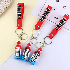 PVC Beverage Bottle Doll Key Chain, Car Keychain Pendant