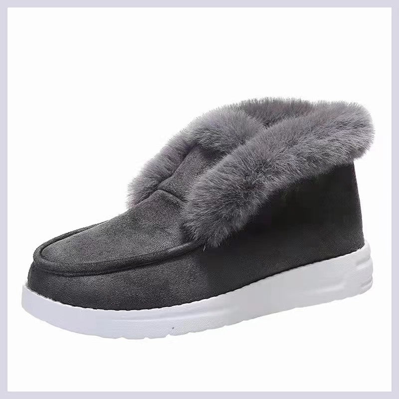 Women's Snow Shoes Warm Faux Fur Trim Winter Boots