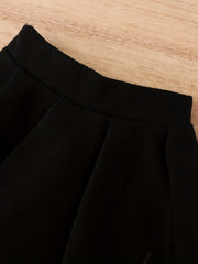 Toddler Girls Preppy Style Baseball Coat & Pleated Skirt Set