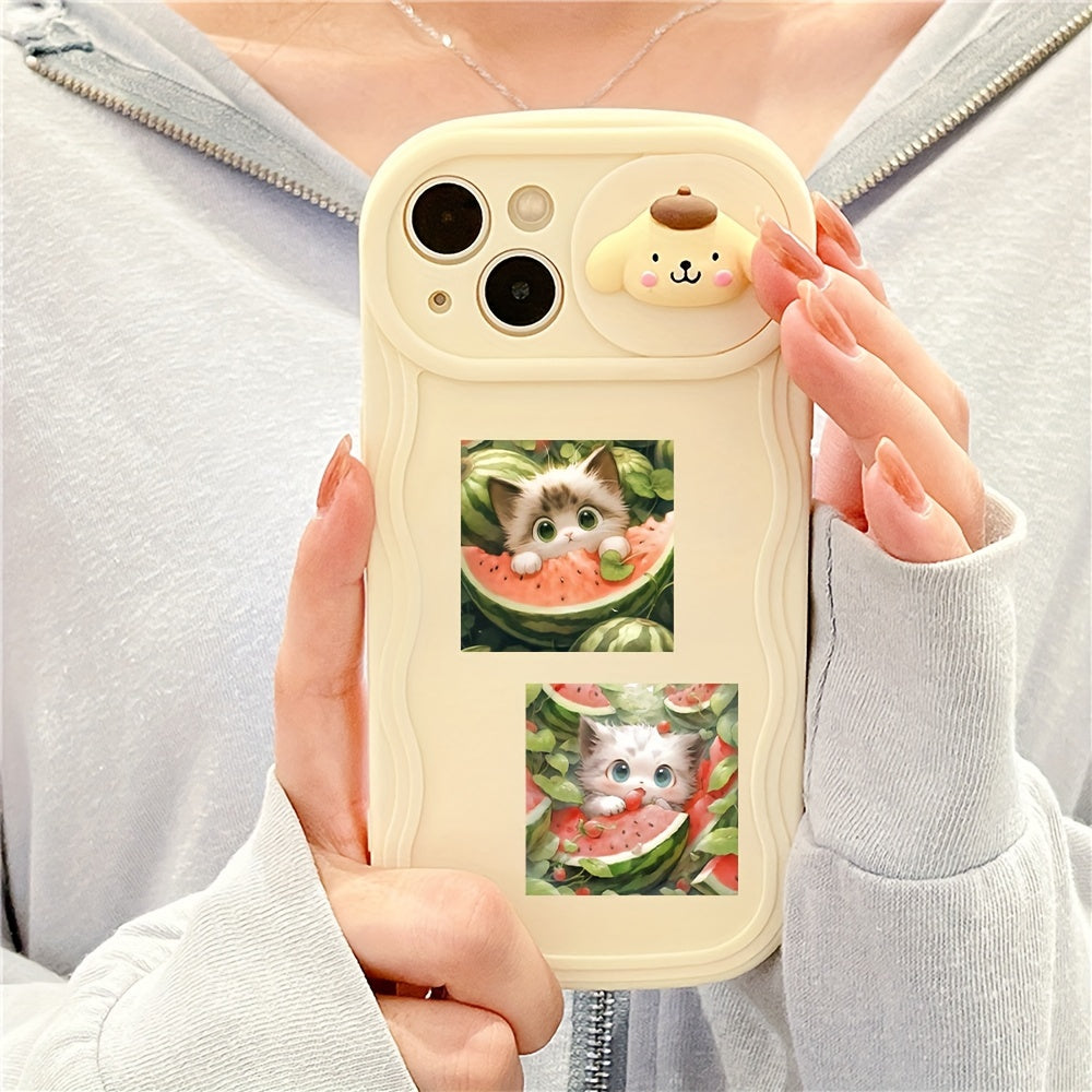48pcs Watermelon and Cat Dog Stickers Pack for Kids, Laptop, Luggage, Notebook
