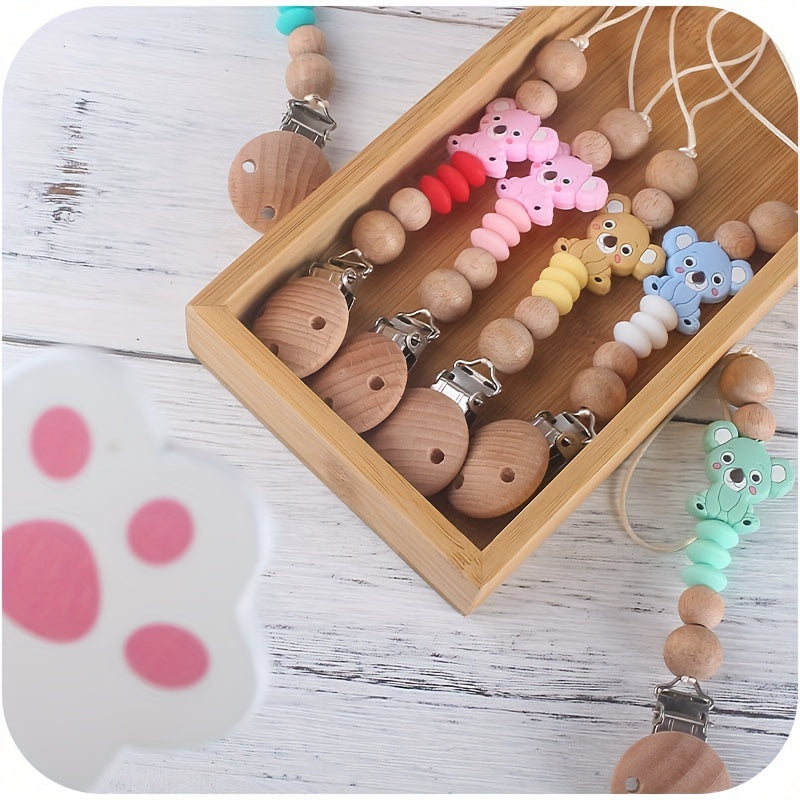 Bear Silicone Pacifier Clip | Safe Anti Chain Nipple Holder