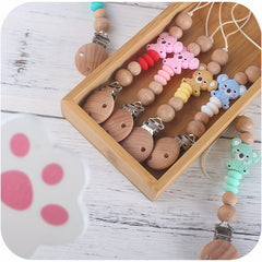 Bear Silicone Pacifier Clip | Safe Anti Chain Nipple Holder