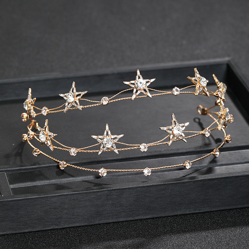 Rhinestone Star Hairband Headband Bridal Wedding Party Tiara