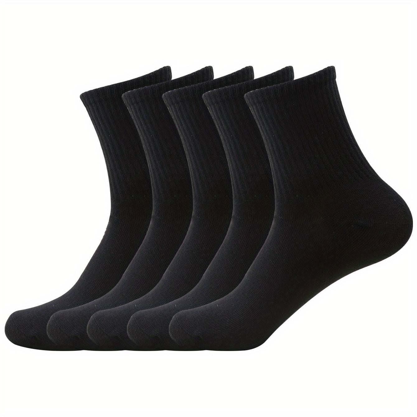 5 Pairs Crew Sports Socks Breathable Mid Tube Socks Women's Stockings