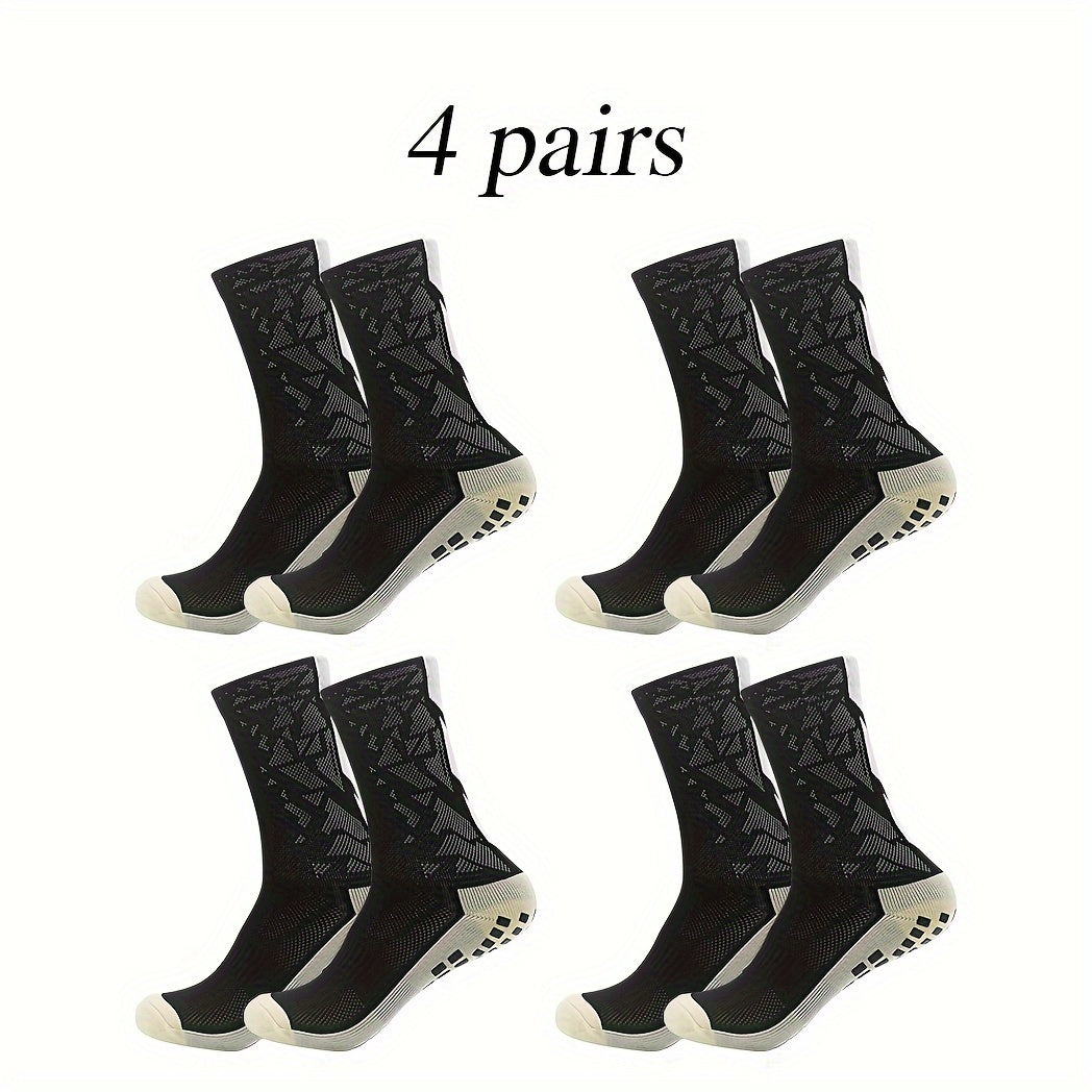 4 Pairs Camo Football Socks Non-Slip Soccer Socks