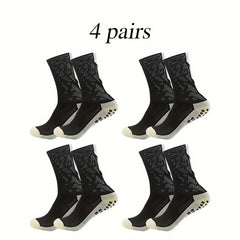 4 Pairs Camo Football Socks Non-Slip Soccer Socks
