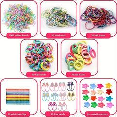 1220Pcs Hair Clips Barrettes Set Headdress Flower Hair Clip Elastic Hair Ties