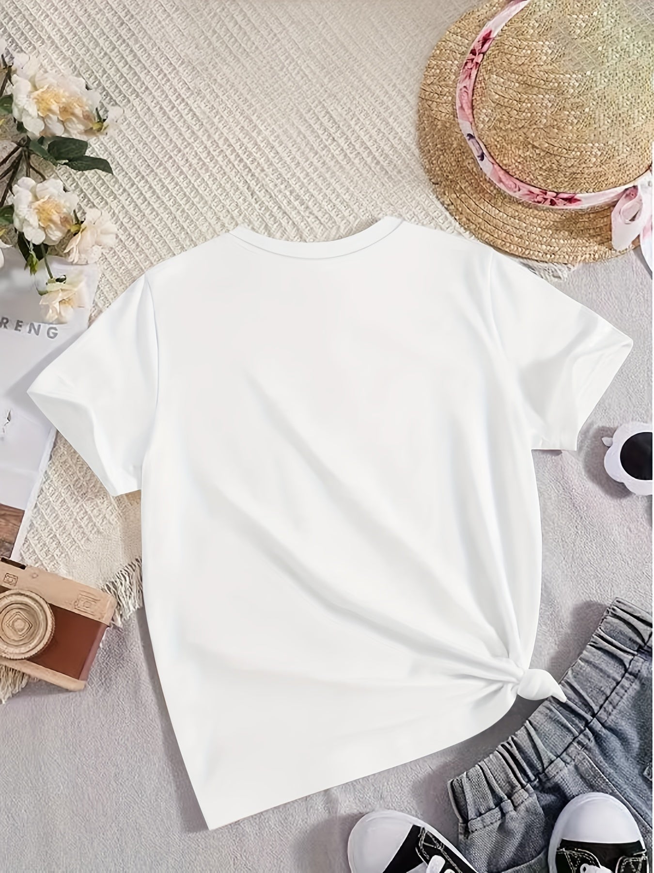 80's Print Short Sleeve T shirt Comfy Tees Pullover Summer Clothes