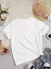 80's Print Short Sleeve T shirt Comfy Tees Pullover Summer Clothes