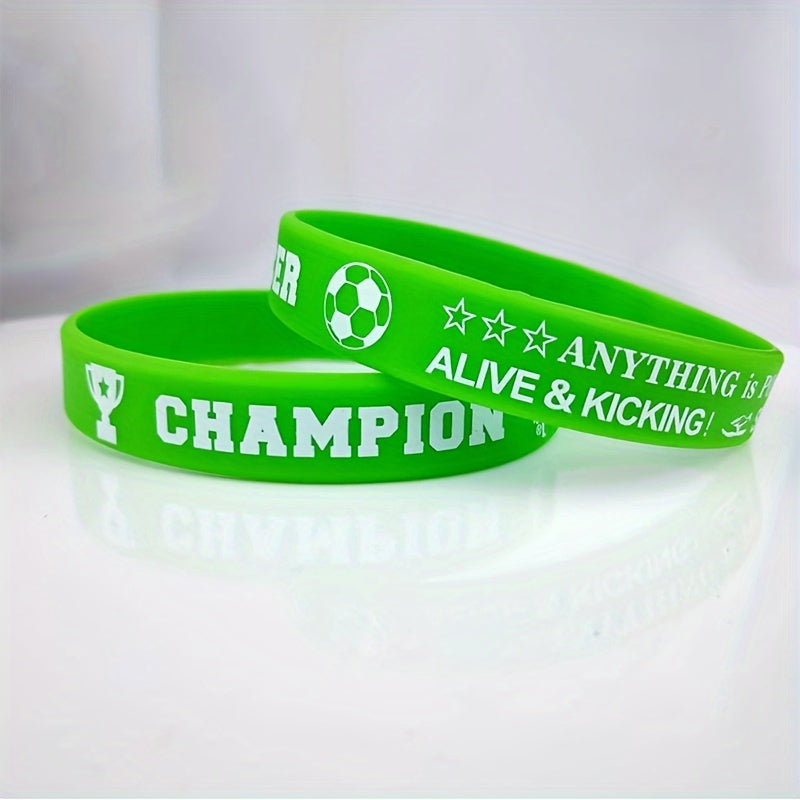 4PCS Football Wristband Silicone Bracelet Sports Party Accessory Gift