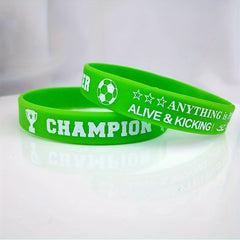4PCS Football Wristband Silicone Bracelet Sports Party Accessory Gift
