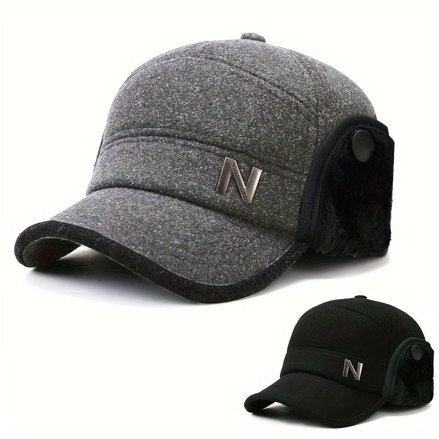 Winter Ear Protection Hat Warm Baseball Cap For Elderly Men