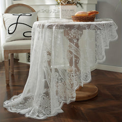 Round Lace Tablecloth American Style Retro Lace Table Cloth