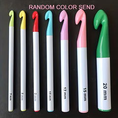 7pcs Colorful Plastic Crochet Hooks Set 7.0mm-20mm