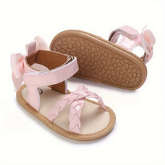 Bowknot Open Toe Baby Sandals Lightweight Anti Slip