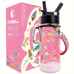 480ml Colorful Stainless Steel Water Bottle Double Layer Leakproof Cup