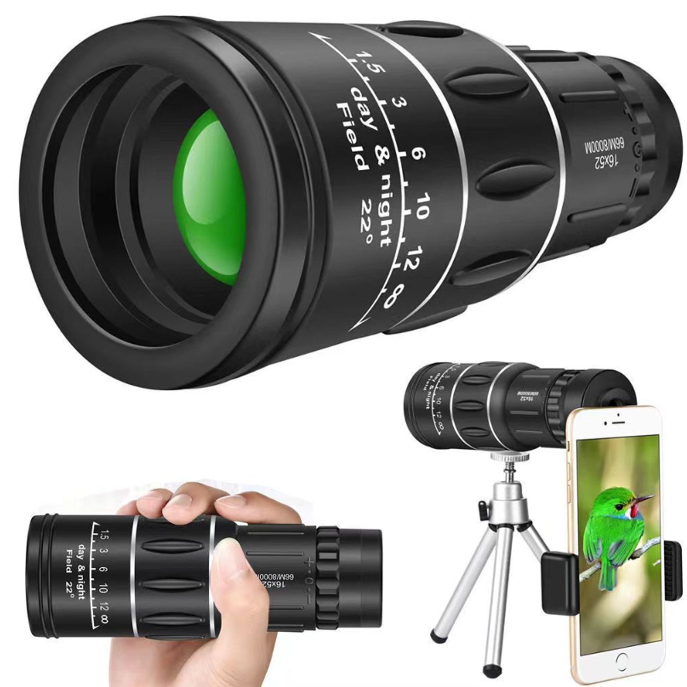 16X52 Monocular Telescope High Powered for Outdoor Activity