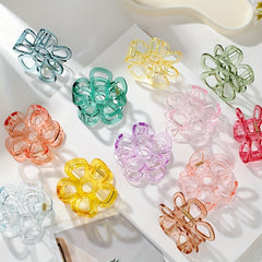 12pcs Transparent Hair Claw Mini Hair Clip Shark Claw Style Hair Accessory
